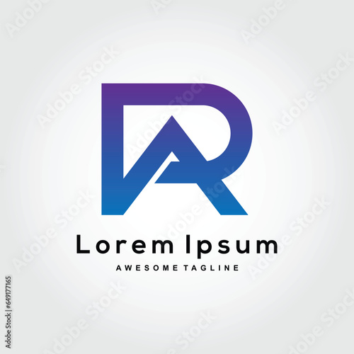 RA or PA letter logo design photo