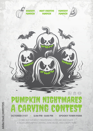 The Ultimate Pumpkin Carving Competition - Halloween Poster