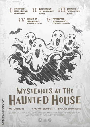 Haunted Invitation: Ghostly Home Quest Poster