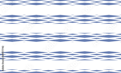 blue and white background, seamless geometric pattern with diamond blue diamond with white strip pattern repeat and seamless style replete image design for fabric printing or vintage theme wallpaper