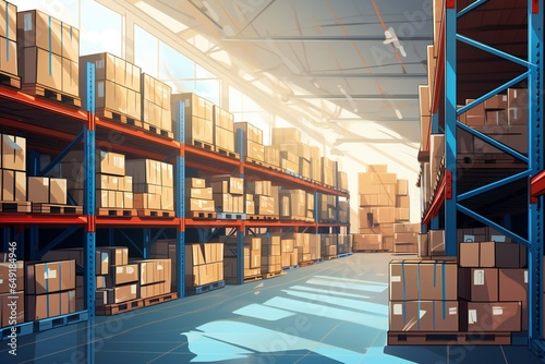 warehouse store storage industry storehouse shelf building logistics stock 