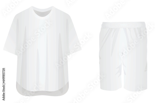 T shirt and shorts. vector illustration
