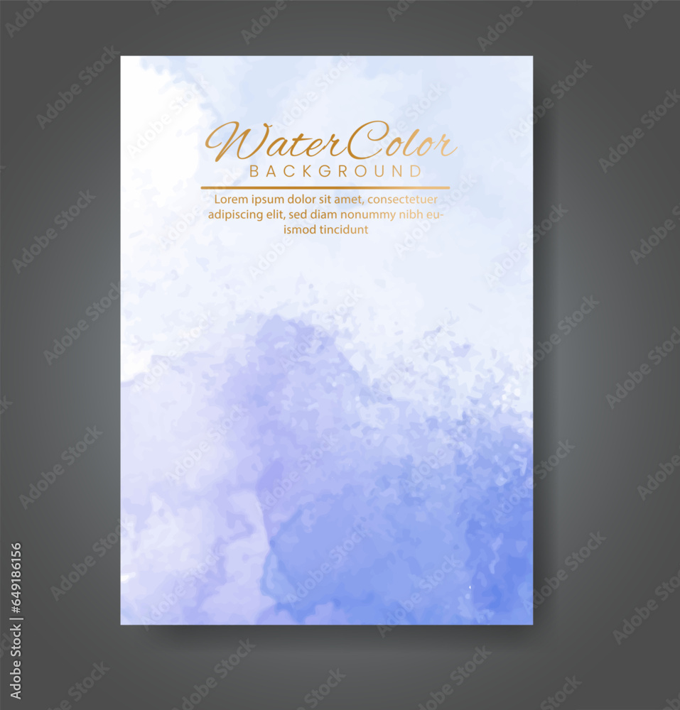 Cards with watercolor background. Design for your cover, date, postcard, banner, logo.