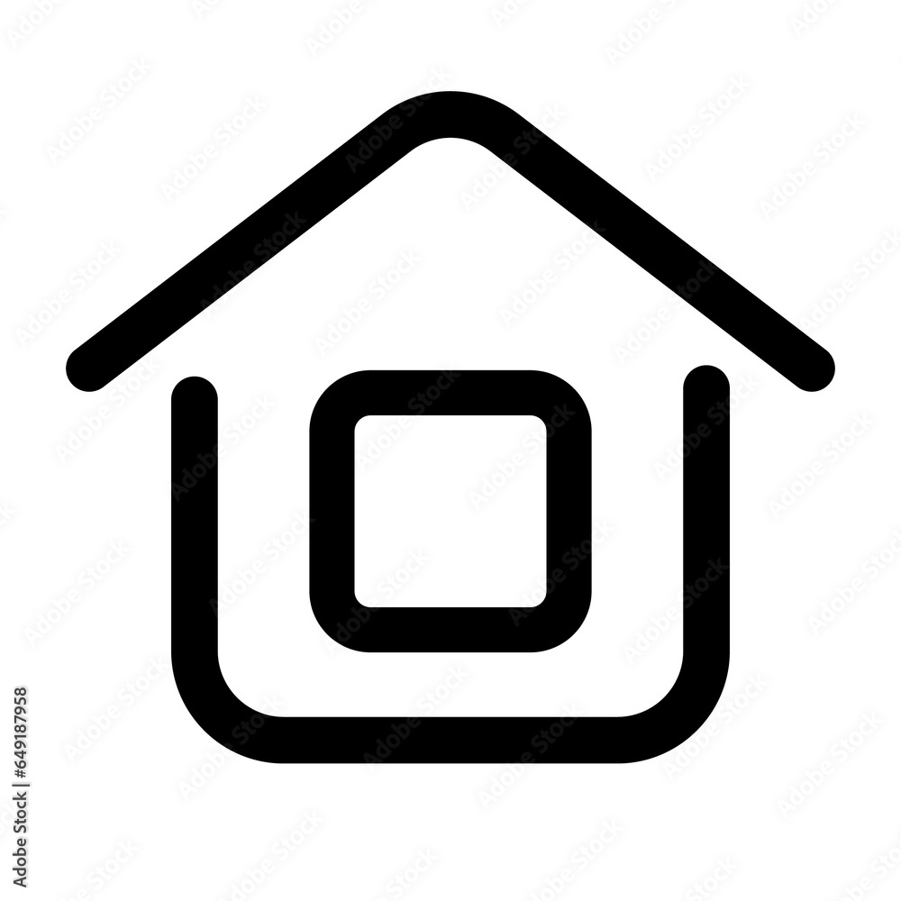 Home Icon in Black and White Transparent Background Home Icon in Black and White Transparent Background