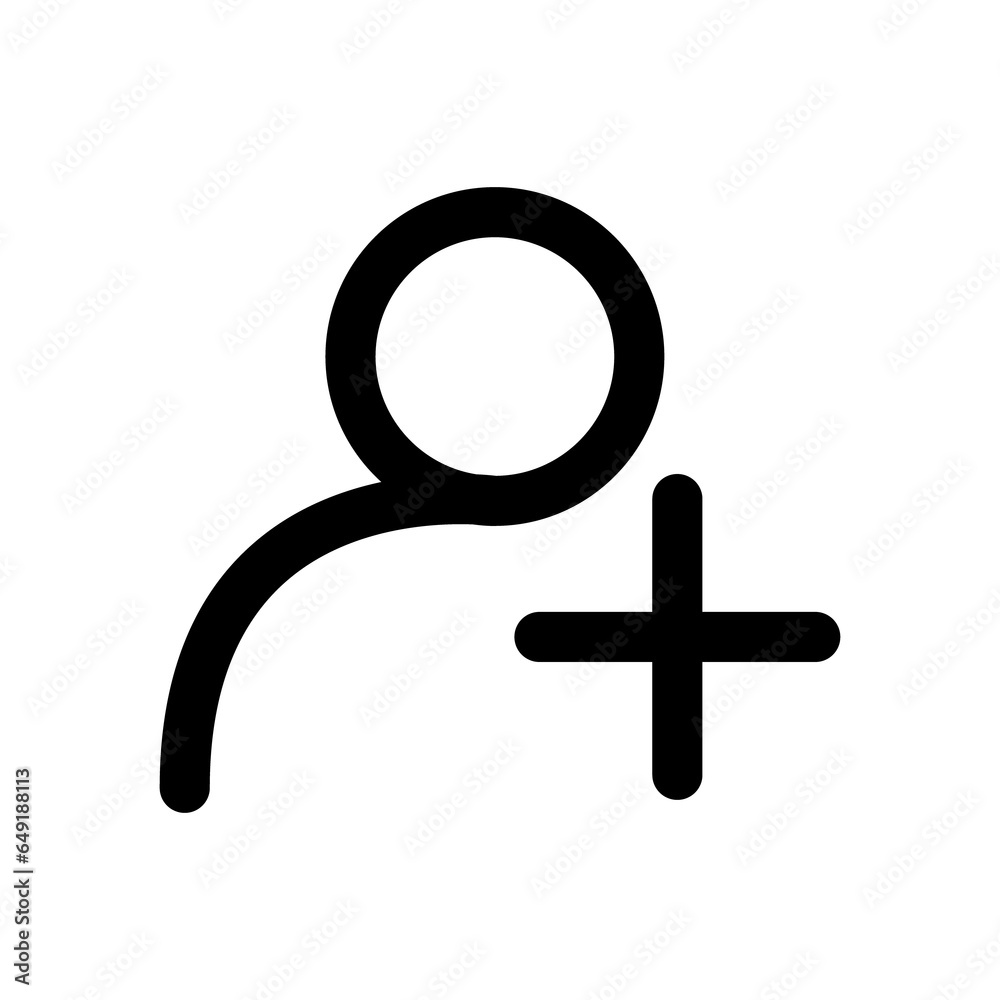 Add People Icon in Black and White Transparent Background Add People Icon in Black and White Transparent Background