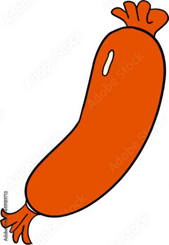 Illustration vector graphic of sausage. Good for any design or product related to food, nutrition, etc.