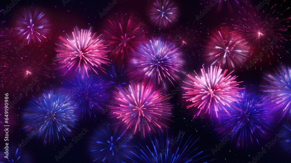 Fireworks over the river front in the city background. Fireworks over the river front in the city background.