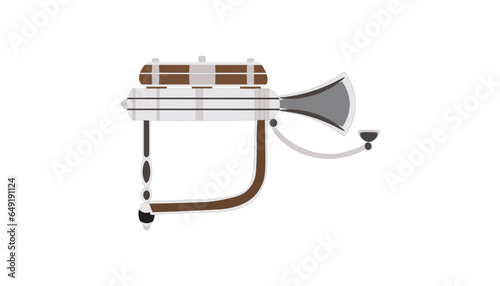 Flamethrower Isolated on white background. medieval weapon