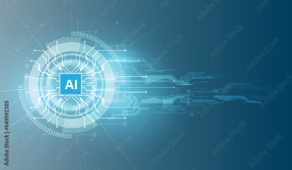 Obraz premium AI Content Generator. Chatbot technology, isometric. Technology and engineering. AI chat bot based on artificial intelligence and neural networks. Online training banner.