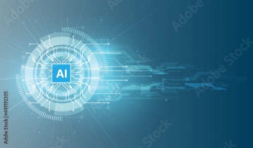 AI Content Generator. Chatbot technology, isometric. Technology and engineering. AI chat bot based on artificial intelligence and neural networks. Online training banner.