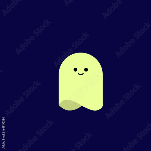 Illustration vectorielle d'Halloween. Fantômes d'Halloween colorés. Joli petit fantôme vectoriel pour la fête d'Halloween.