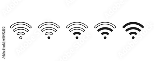 Wifi icons. Set of wifi symbol. Network icon illustration
