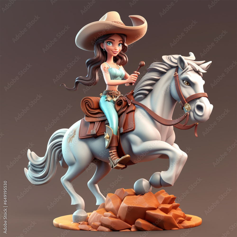 cowboy riding a horse generative ai