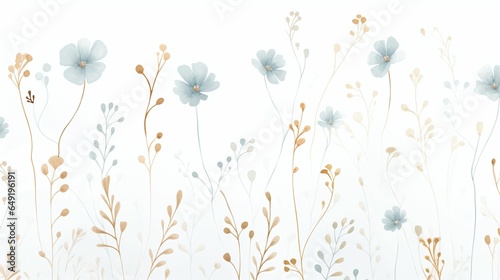 Fototapeta Naklejka Na Ścianę i Meble -  Seamless pattern with watercolor flowers. Floral background. Floral card.