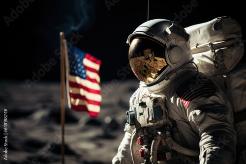American astronaut landed on the moon