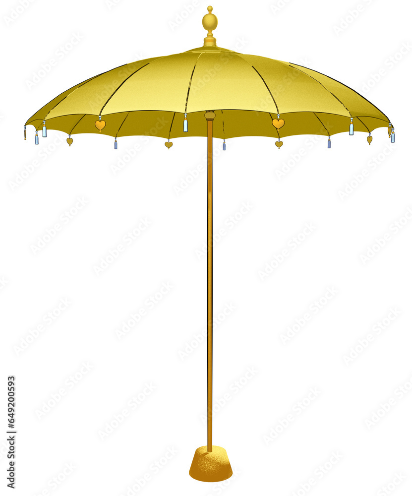 an illustration showing a Balinese umbrella. The illustration style is clean, simple, and refined. an illustration showing a Balinese umbrella. The illustration style is clean, simple, and refined.