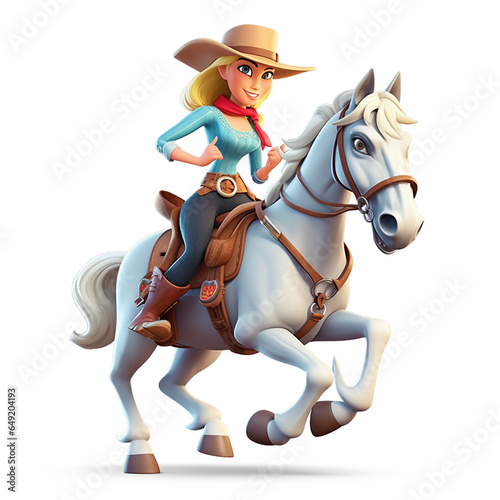 cowboy riding horse generative ai
