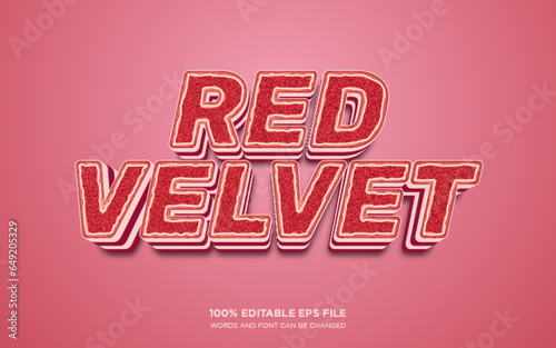 Red Velvet Cake 3D editable text style effect