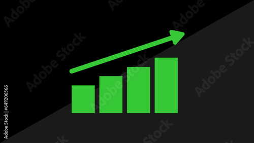 Uptrend Graph for Statistics or Economical Data like Index Oscillation photo