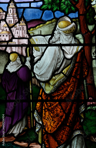 St James's church, Muswell Hill, London, U.K. Stained glass. photo