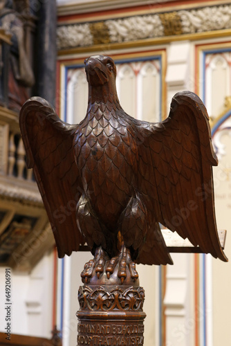 Woodwork in Saint Andrew Undershaft church, City of London, U.K. photo