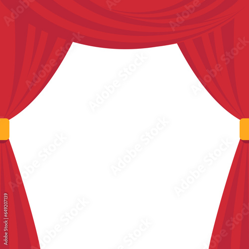 Red stage curtains illustration
