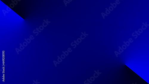 Dark blue abstract gradient background for design. Geometric figures. Stripes, lines, rays. Template for poster header, banner design