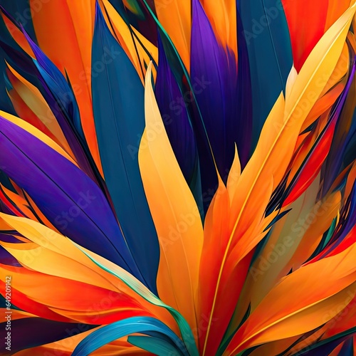 A close up of colorful feathers Generative AI 