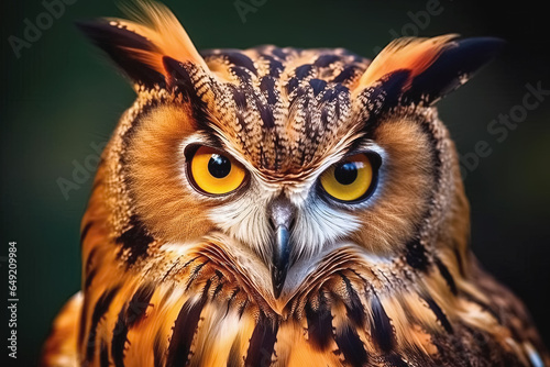 owl portrait. Generative Ai © Alexandra