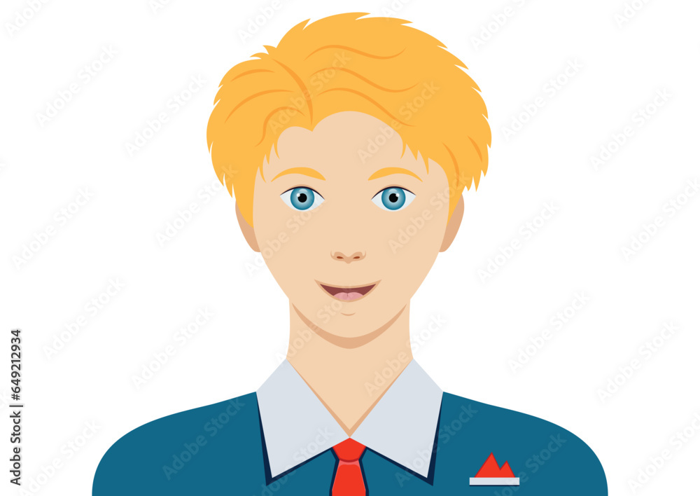 Portrait of a Steward clipart vector on white background. Flight attendant man character Portrait of a Steward clipart vector on white background. Flight attendant man character