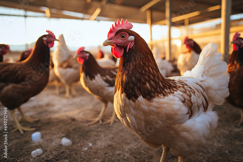 A Comprehensive Glimpse into Poultry Production and Chicken Breeding on a Dedicated Chicken Farm. created with Generative AI