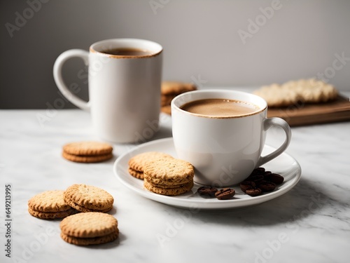 cup of coffee and biscuits