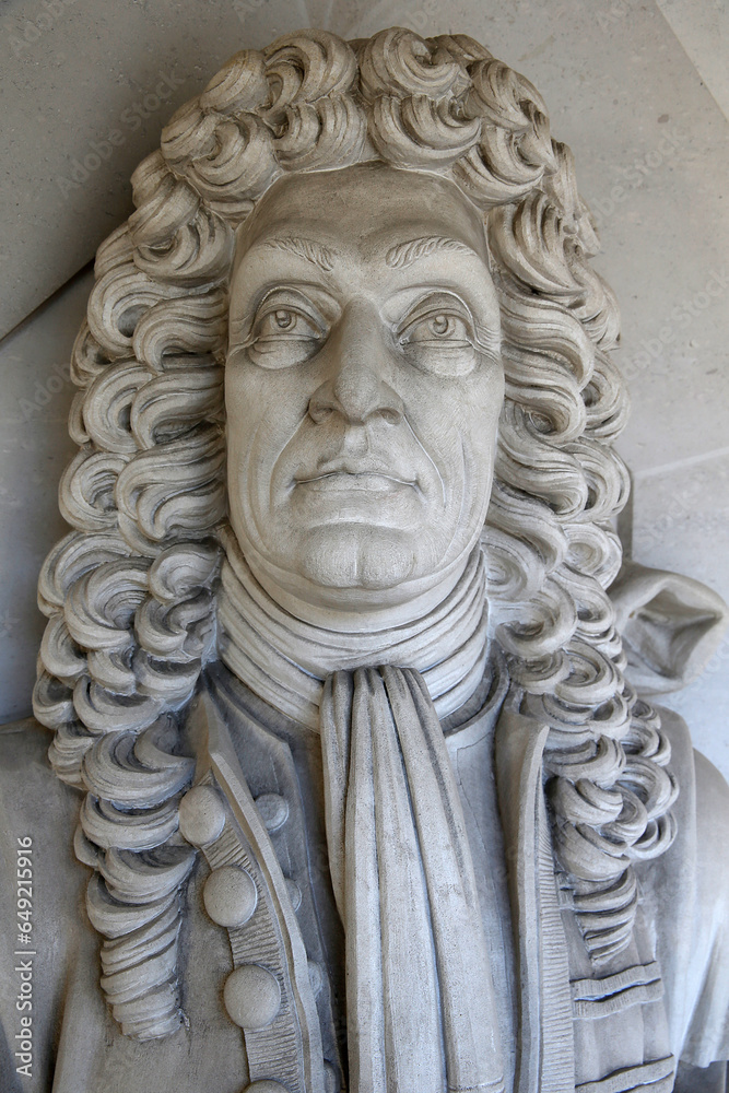Fototapeta premium Bust of Christopher Wren in the Guildhall, London, U.K.