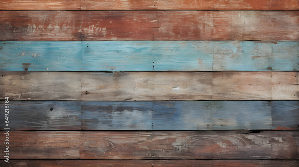 Horizontal Old Distressed Wood Slat Background Wallpaper for Product Placement Advertisement. Painted Stained Weathered Sea Ocean Boards. 16:9 Aspect Ratio Horizontal Old Distressed Wood Slat Background Wallpaper for Product Placement Advertisement. Painted Stained Weathered Sea Ocean Boards. 16:9 Aspect Ratio