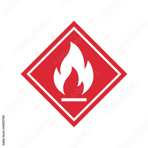 Flamable icon. Fire symbol. Vector icon.