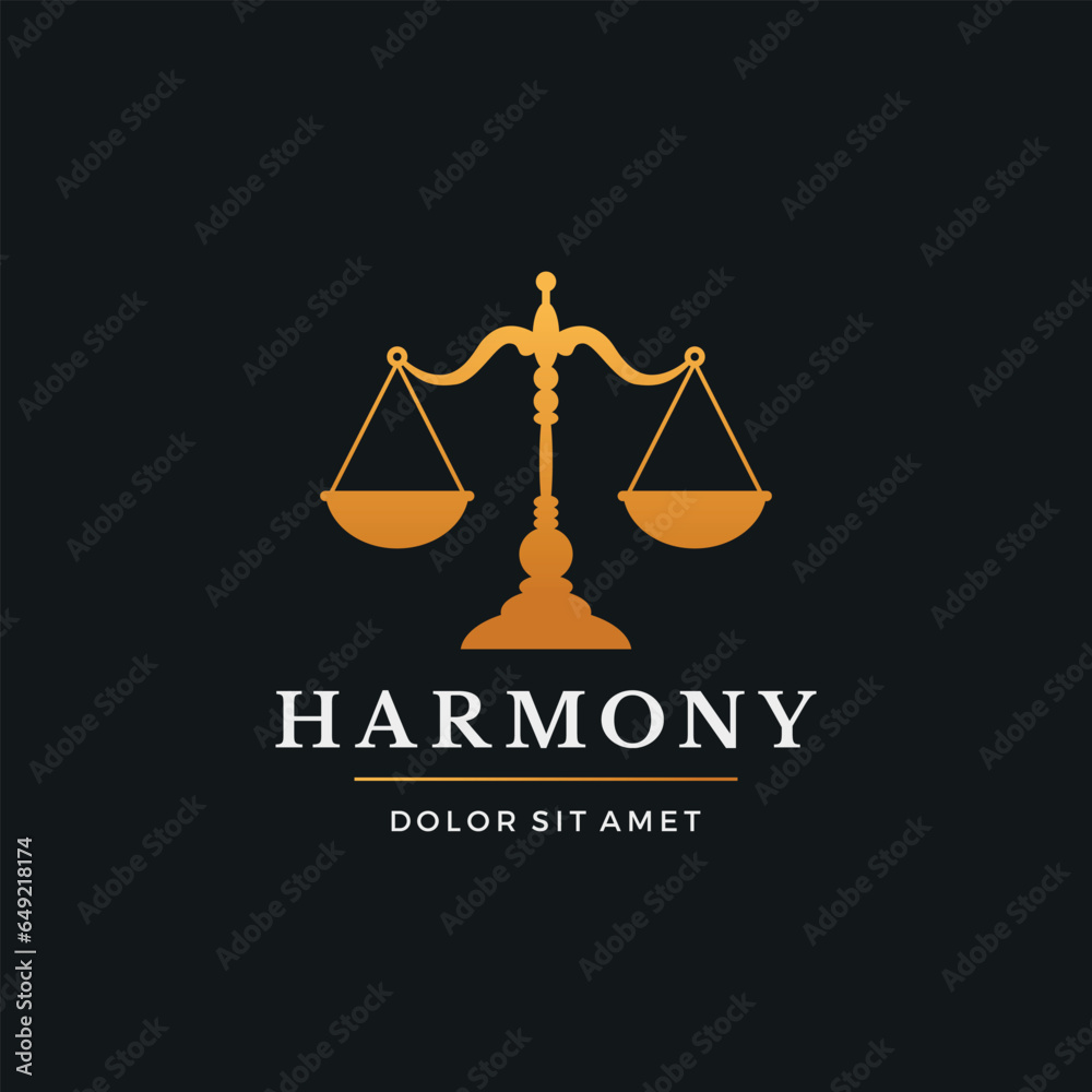 Law firm logo. Scales symbol. Vector icon design. Law firm logo. Scales symbol. Vector icon design.