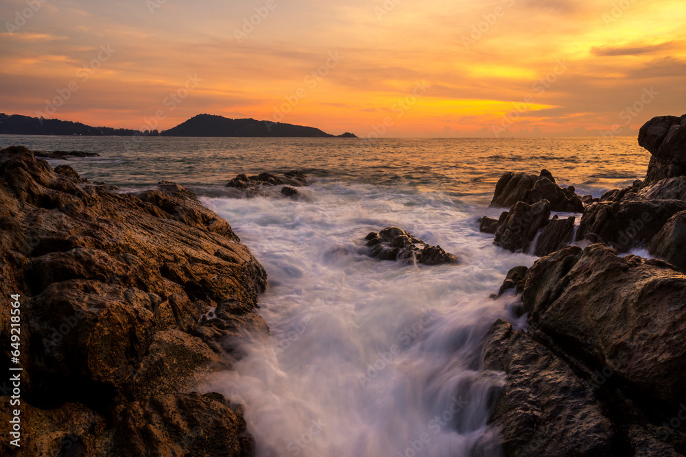 Seascape landscape nature with color of sky sunset Seascape landscape nature with color of sky sunset