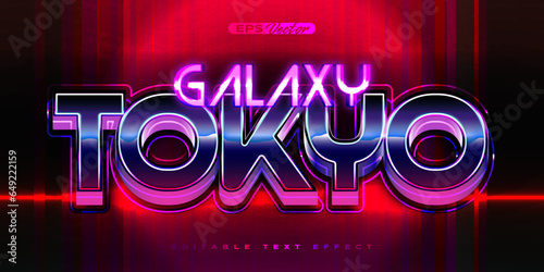 Retro shiny Y2K editable text effect galaxy tokyo