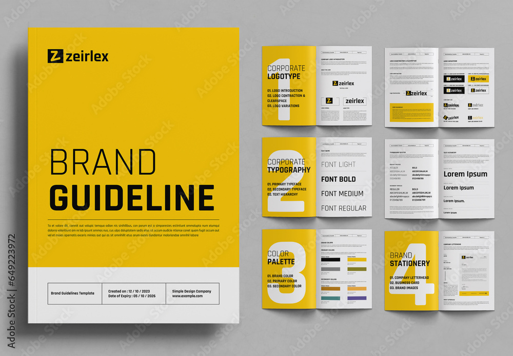 Brand Guidelines Template Stock Template | Adobe Stock