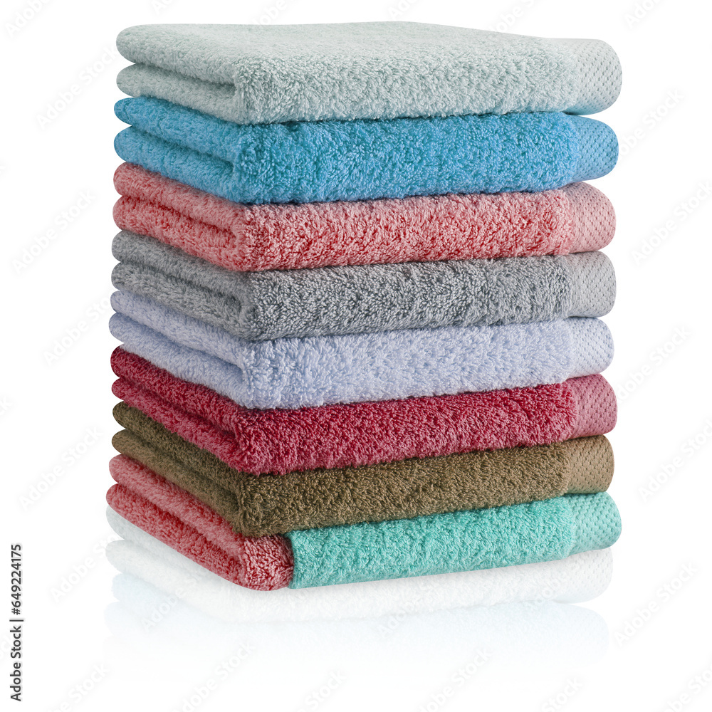 pile of folded towels cut out isolated transparent background pile of folded towels cut out isolated transparent background