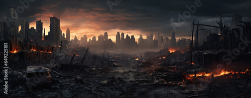 Post-apocalyptic ruined city