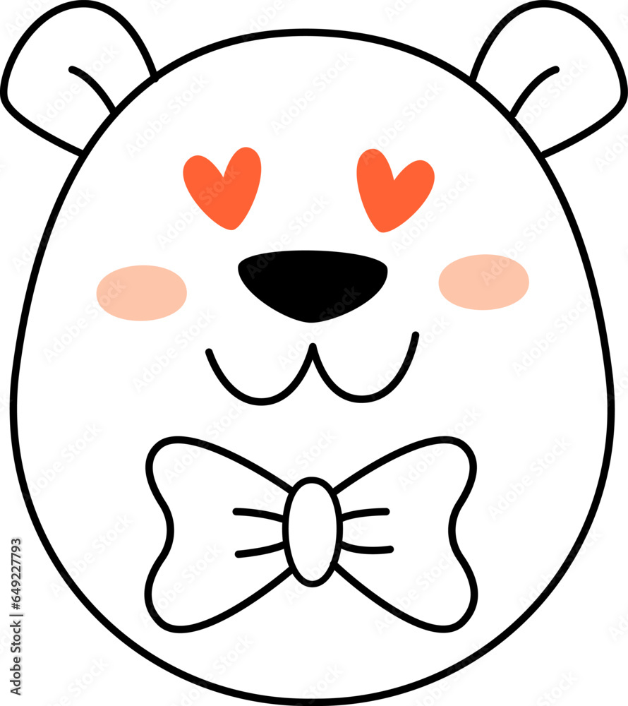 Happy Bear Head Lined Happy Bear Head Lined