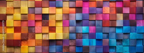 Beautiful colorful background. A colorful background of wooden blocks - generative ai