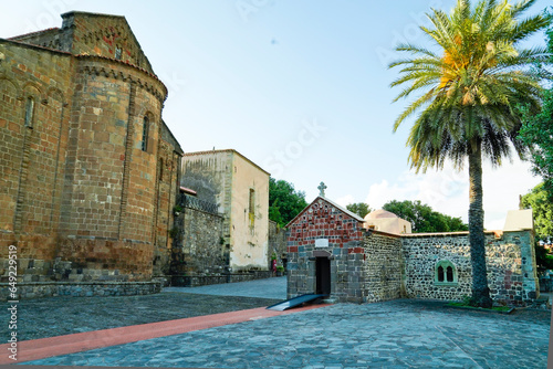 Bosa, il centro storico del famoso borgo medievale con le sue case colorate, in provincia di Oristano. Sardegna, Italy photo