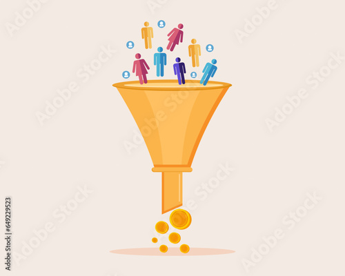 The process of communication and attracting new customers and making a profit in business lead generation in digital marketing.
