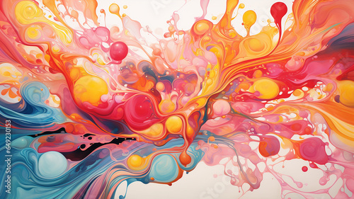abstract swirling vortex of vibrant colors and shapes.