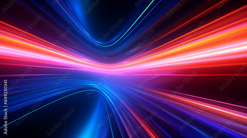 Beautiful abstract futuristic background with neon blue