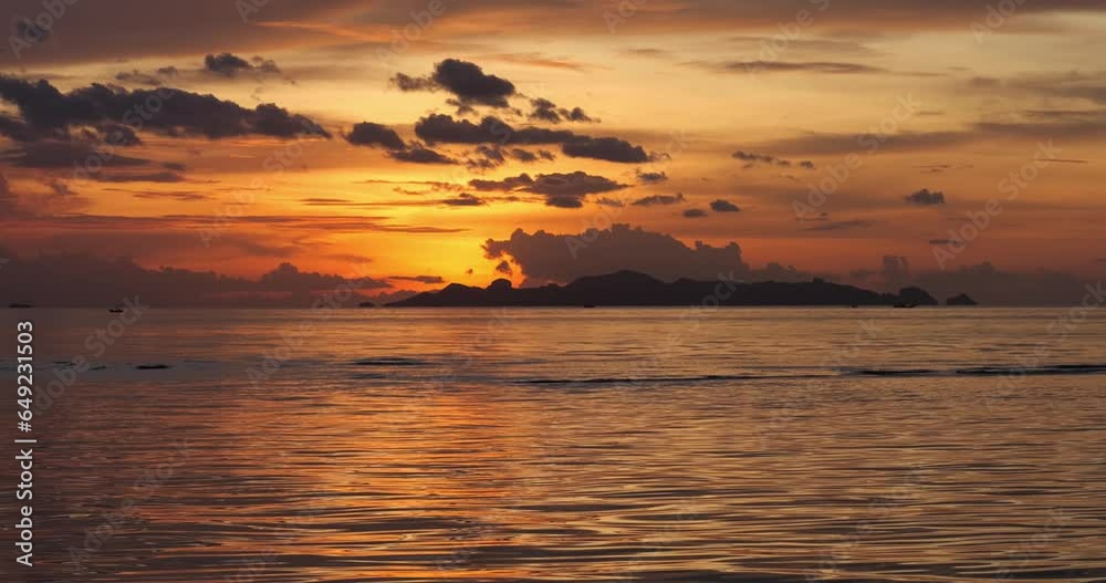 Beautiful golden asian sunset on the sea. Evening sea or ocean at sunset time. Beautiful golden asian sunset on the sea. Evening sea or ocean at sunset time.