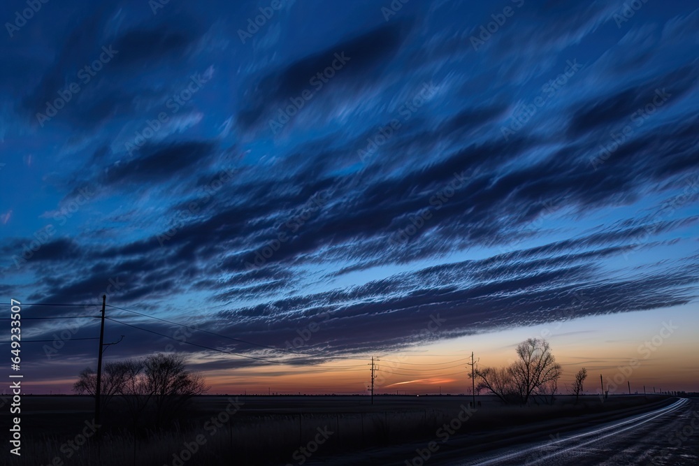 beautiful sky with clouds at sunset