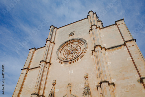 Esporles, Spain - 11 June, 2023: The church of Sant Pere in the town of Esporles, Mallorca photo